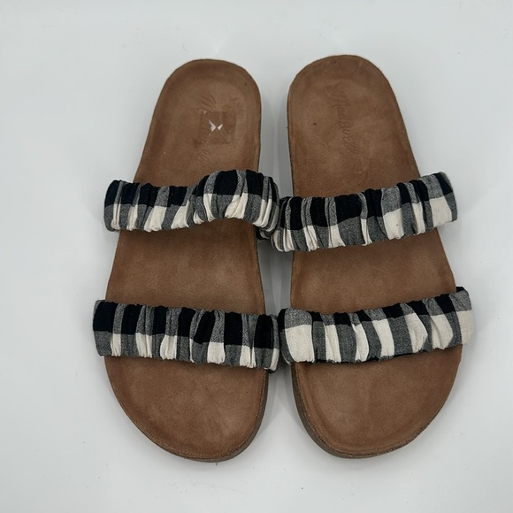 Madewell The Loretta Slide Sandal in Gingham Check 7.5 - Picture 3 of 6